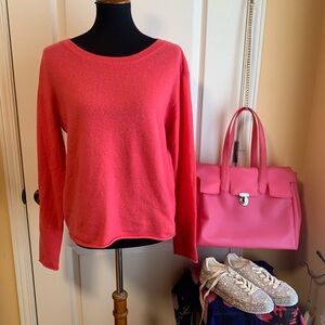 Coral  pink cashmere sweater by SWTR